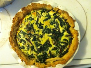Chard pie with savory herb crust